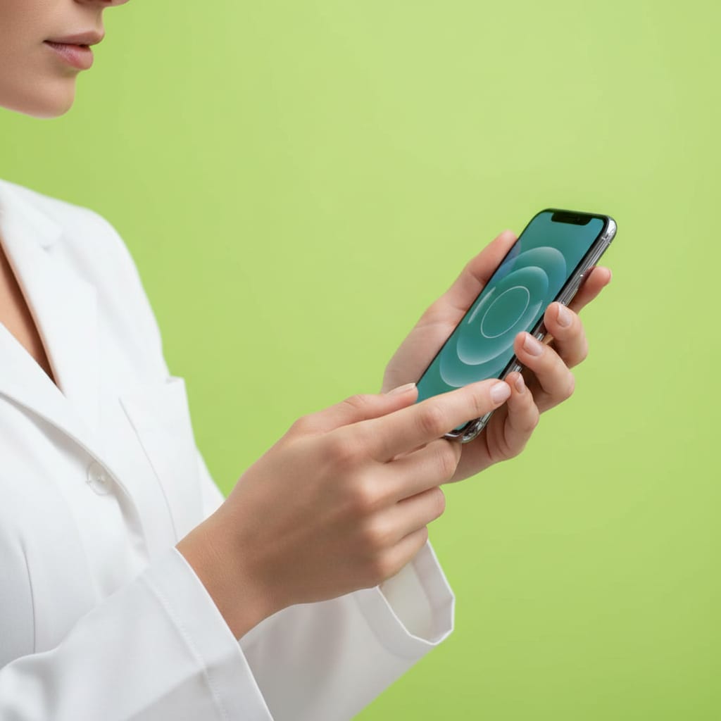 Technicus voert kwaliteitscontrole uit op iPhone