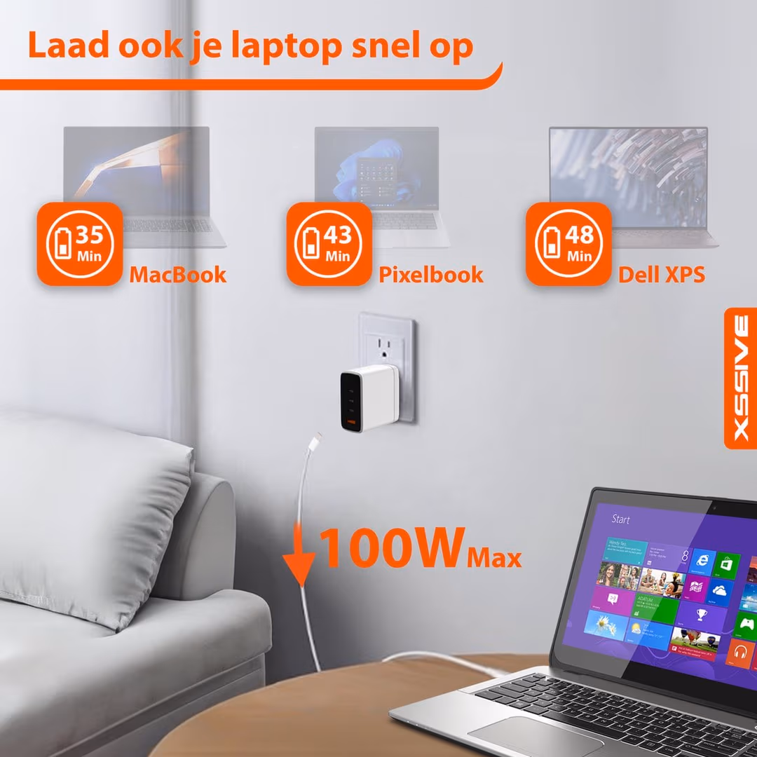Snellader USB-C 100W